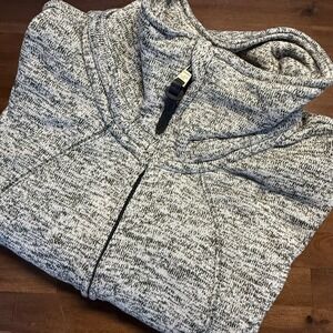 Kenneth Cole Reaction Womens Gray Heathered Full Zip Long Sweater Shacket XL